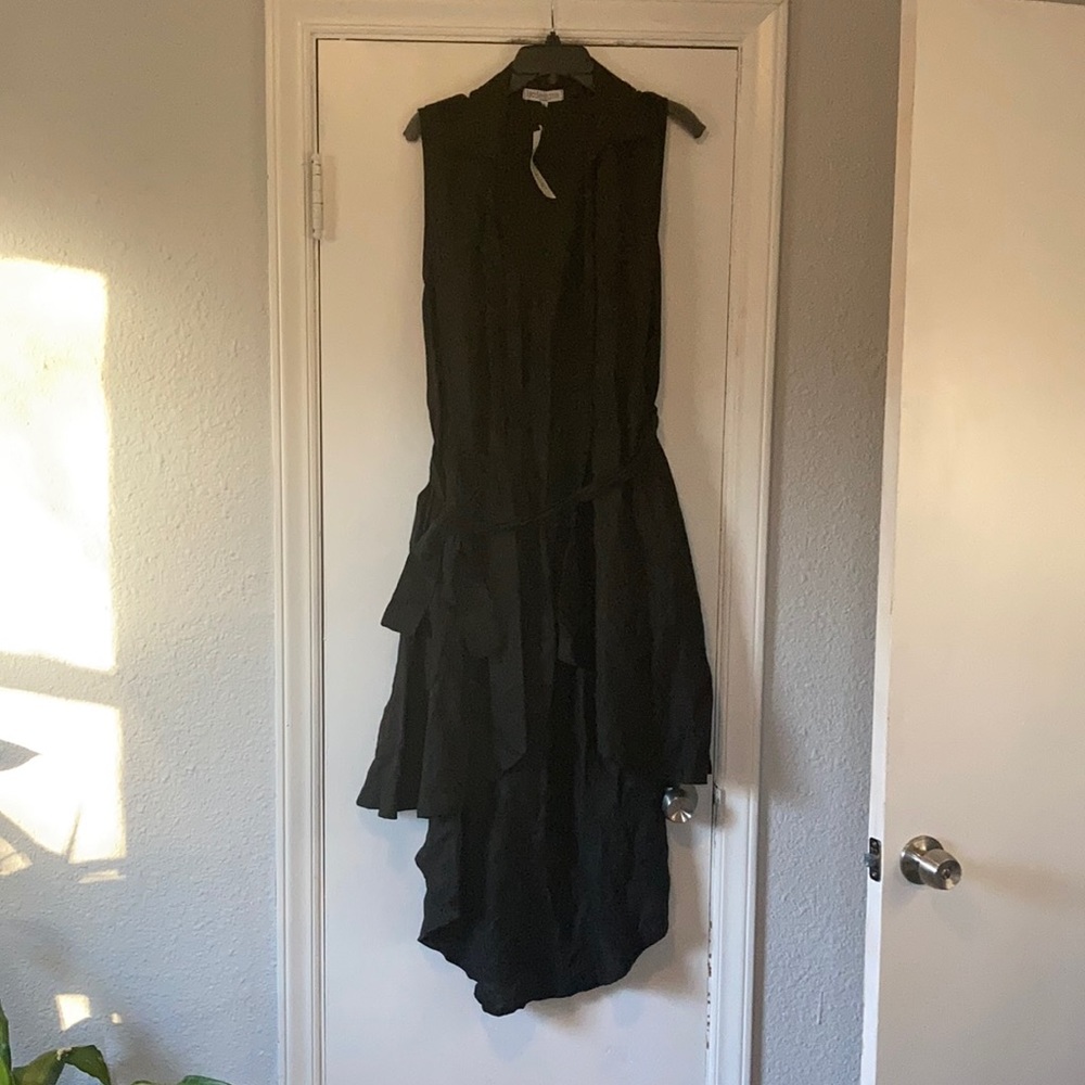 High low cover with tie around